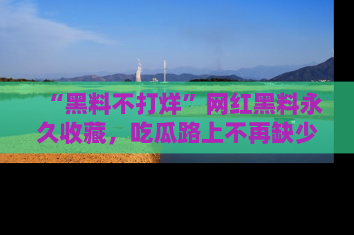 “黑料不打烊”网红黑料永久收藏,吃瓜路上不再缺少惊喜与乐趣