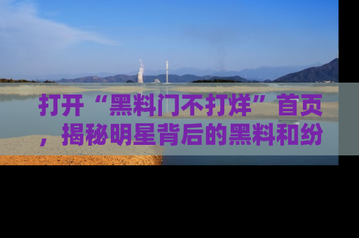 打开“黑料门不打烊”首页，揭秘明星背后的黑料和纷争真相！