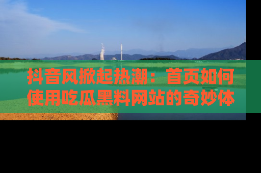 抖音风掀起热潮：首页如何使用吃瓜黑料网站的奇妙体验