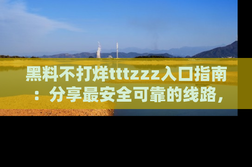 黑料不打烊tttzzz入口指南：分享最安全可靠的线路，轻松获取最新八卦！