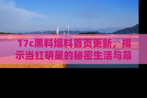 17c黑料爆料首页更新,揭示当红明星的秘密生活与幕后故事