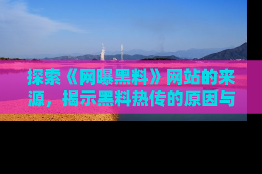 探索《网曝黑料》网站的来源，揭示黑料热传的原因与影响